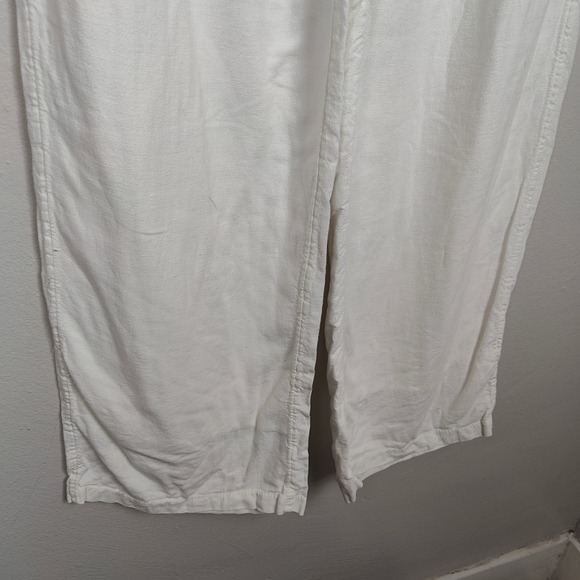 Abercrombie & Fitch A&F Sloane Tailored Linen-Blend Wide Leg Pant Womens Medium - Picture 4 of 8